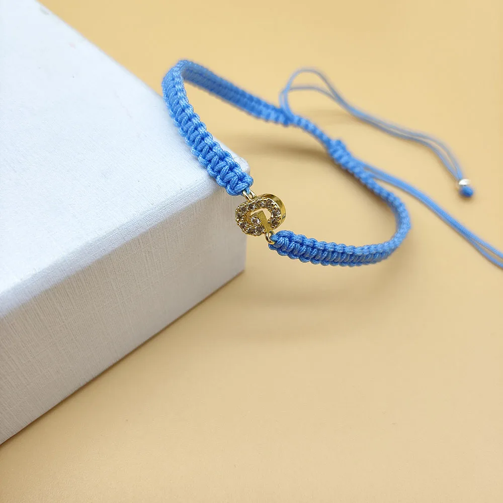 

26 дюймов, браслет с надписью 9 мм на заказ на английском языке, плетеная веревочная цепочка, браслеты из фианита и камня, подарок на день матери