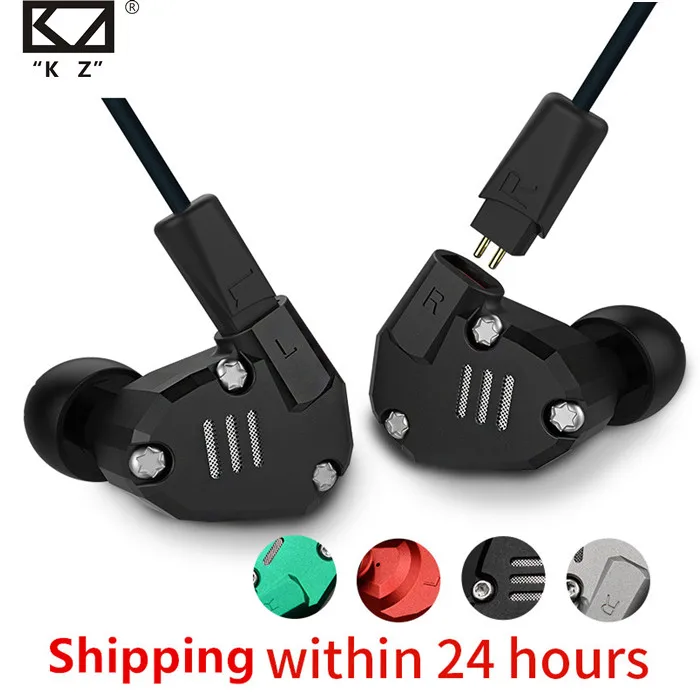 

KZ ZS6 8 drivers Earphones 2DD+2BA Hybrid technology In Ear Monitors HIFI Stereo Sport Gaming Headset Noise Cancelling Earbuds