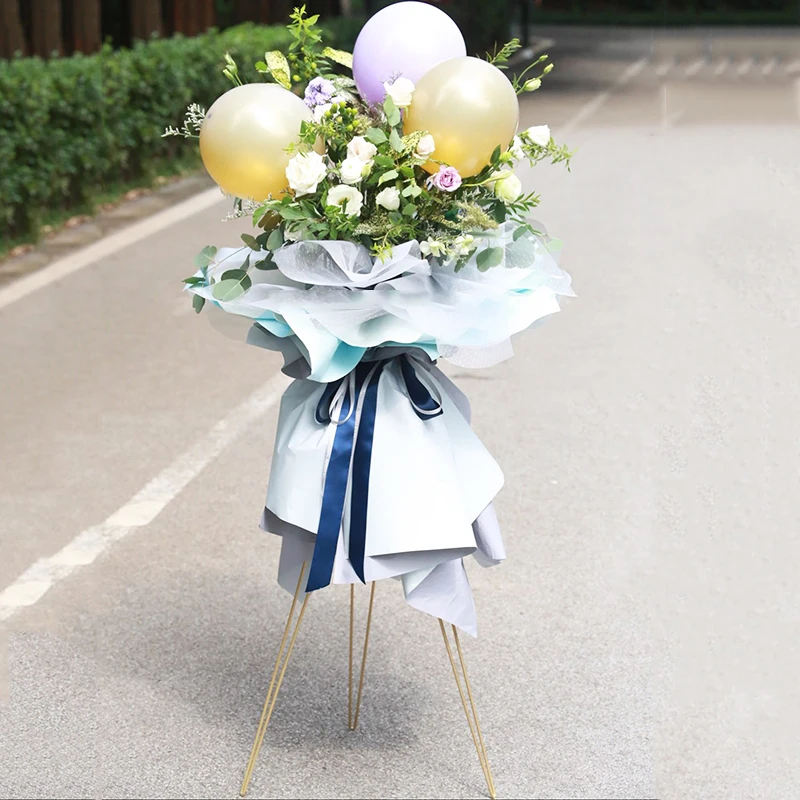 Золотистый металлический Цветочный штатив PEANDIM Цветочная композиция Свадебный