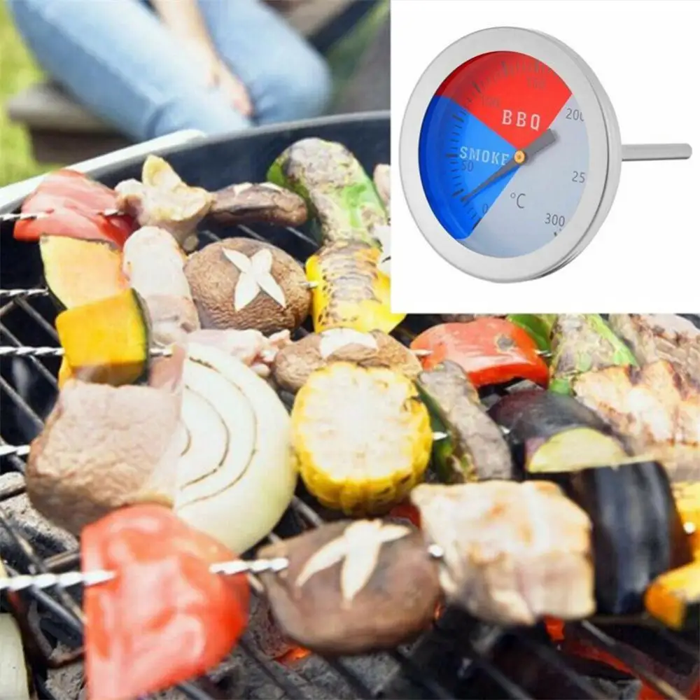 

0-300° 304 Stainless Steel Oven Thermometer Gauge BBQ Barbecue Grill Wood Smoker Charcoal Heat Indicator Meat Baking Meter