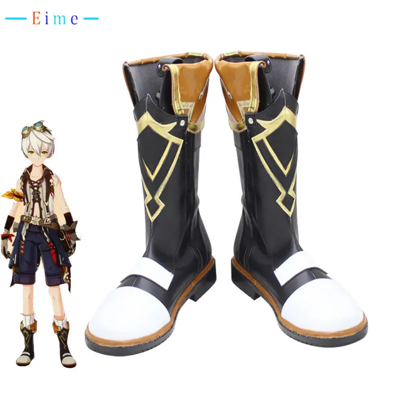 

Genshin Impact Bennett Cosplay Shoes Game PU Leather Shoes Halloween Carnival Boots Cosplay Props Custom Made