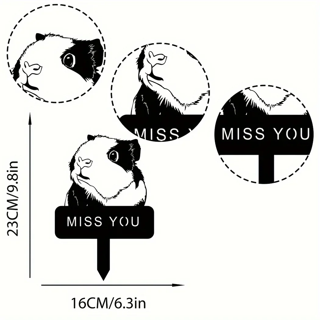 Металлический садовый декоративный кол из свиньи — мемориальные предложения