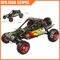 xb03033 537pcs technical shock absorber off road car buggy vehicle 2 dolls building blocks toy children