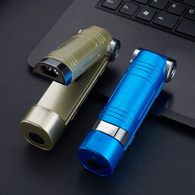 

Foldable Double Fire Direct Charge Lighter Cigar Windproof Outdoor Lighter