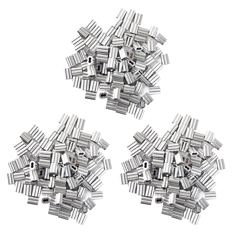 360-кратная алюминиевая ОБЖИМНАЯ петля для проволочного троса и кабеля диаметром 2 мм