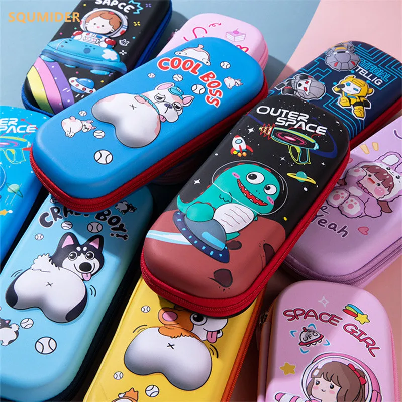 

Cartoon 3D pencil case School supplies storage box cute pencil bag children pen case girls stationery box boy pencil box gifts