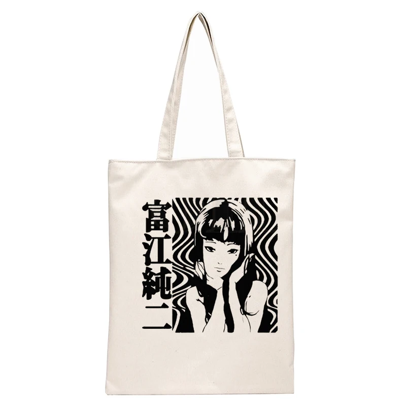 

Japan Manga Junji Ito Tomie Shintaro Kago Women Shopper Bag Graphic Hipster Cartoon Print female Shopping Bags Girls Tote Bag