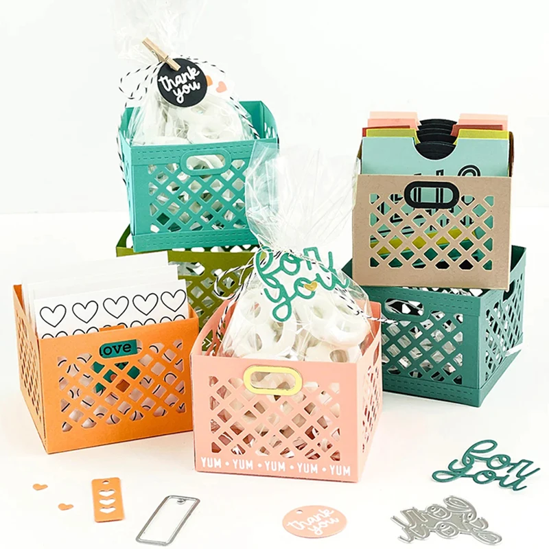 

Бумажная коробка Panalisacraft для файлов, корзина, вырезанные штампы, альбом, декоративное тиснение, бумажные открытки «сделай сам»