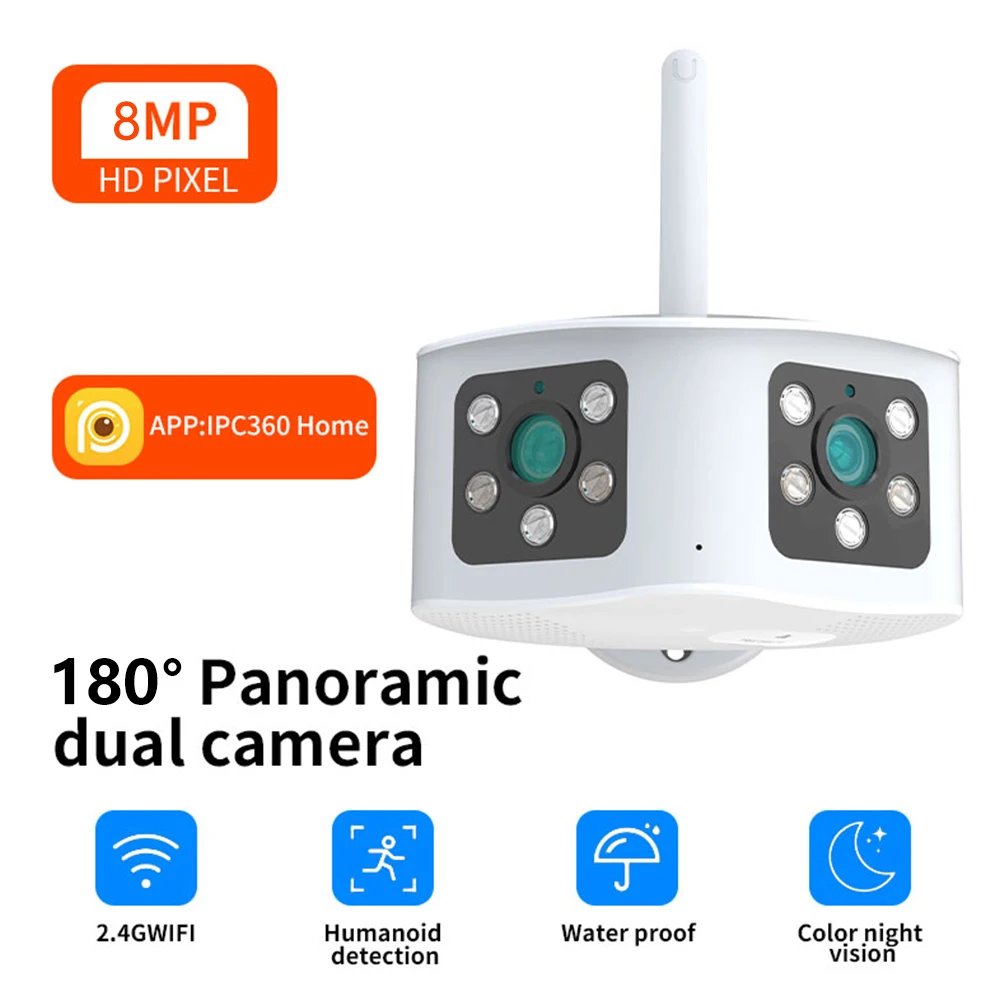 

4K 8MP HD WiFi Surveillance Camera AI Human Detection Waterproof 10X Zoom Wireless Surveillance Camera Two-way Audio for Outdoor
