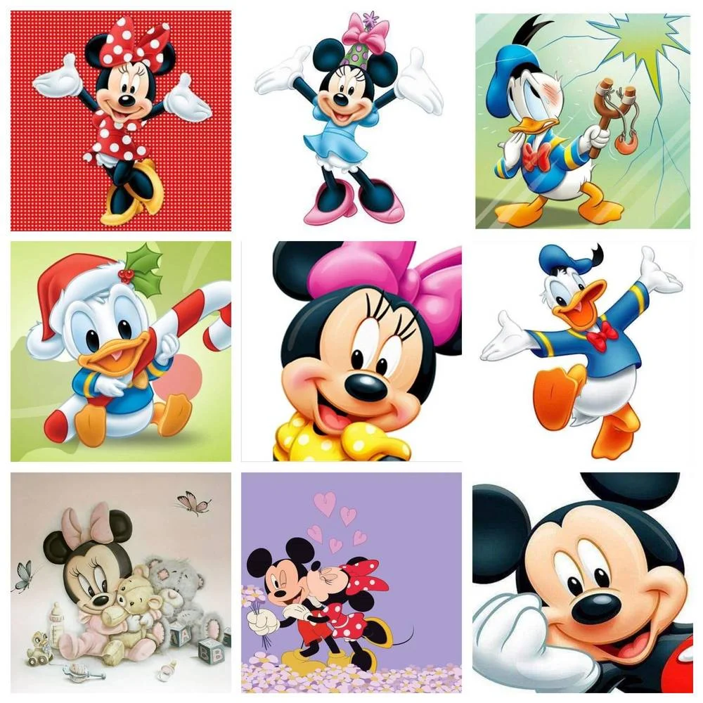 

Disney 5D DIY diamond painting cross stitch set cartoon Mickey Mouse hand inlaid children's gifts home room wall art decoration