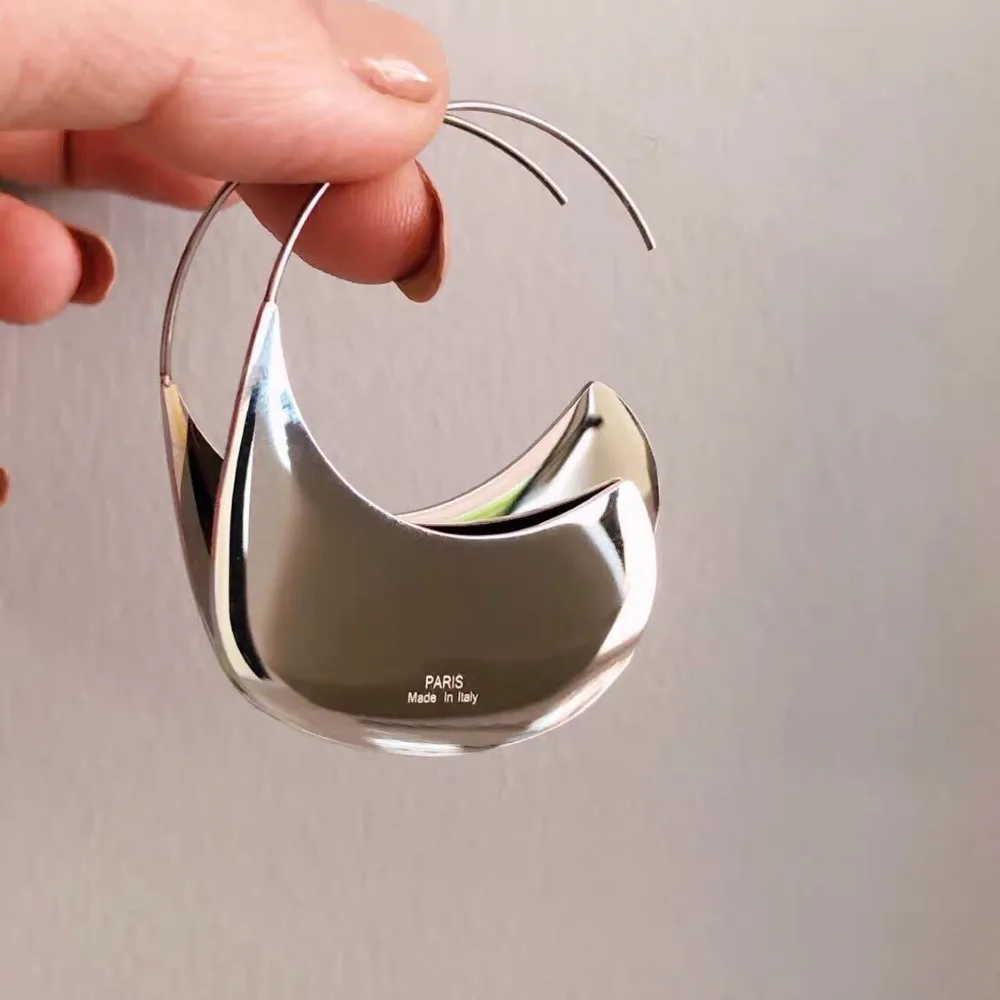 Europe Hot Brand Copper Ferry K Gold Half Round Earrings Women High Quality Luxury Jewelry Designer Party Trend