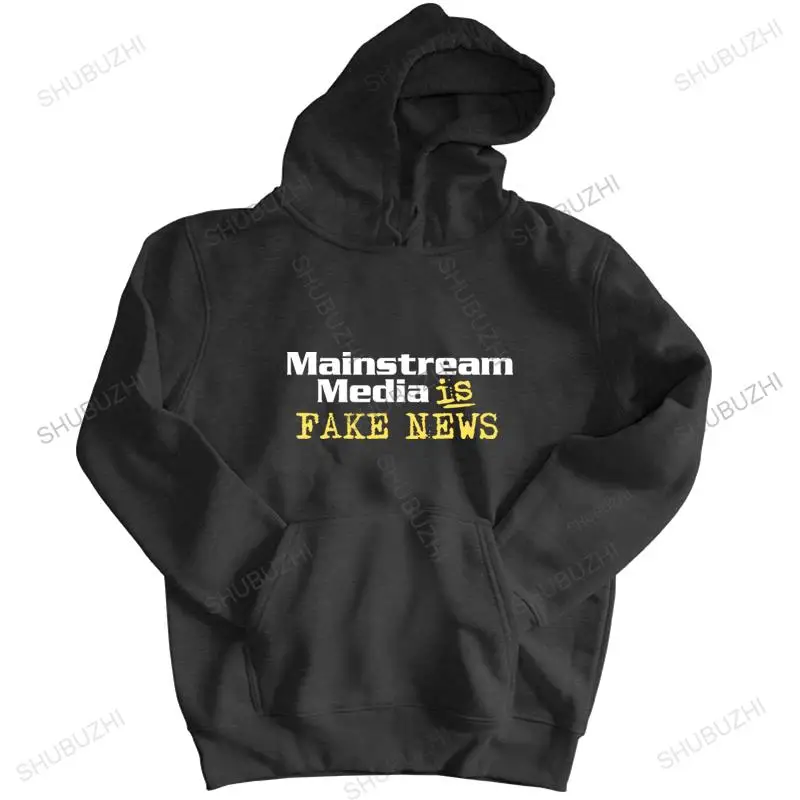 

New Mainstream Media is Fake 2021s hoodie Tired of Corporate Media Lies fashion autumn pullover cool men cotton brand jacket