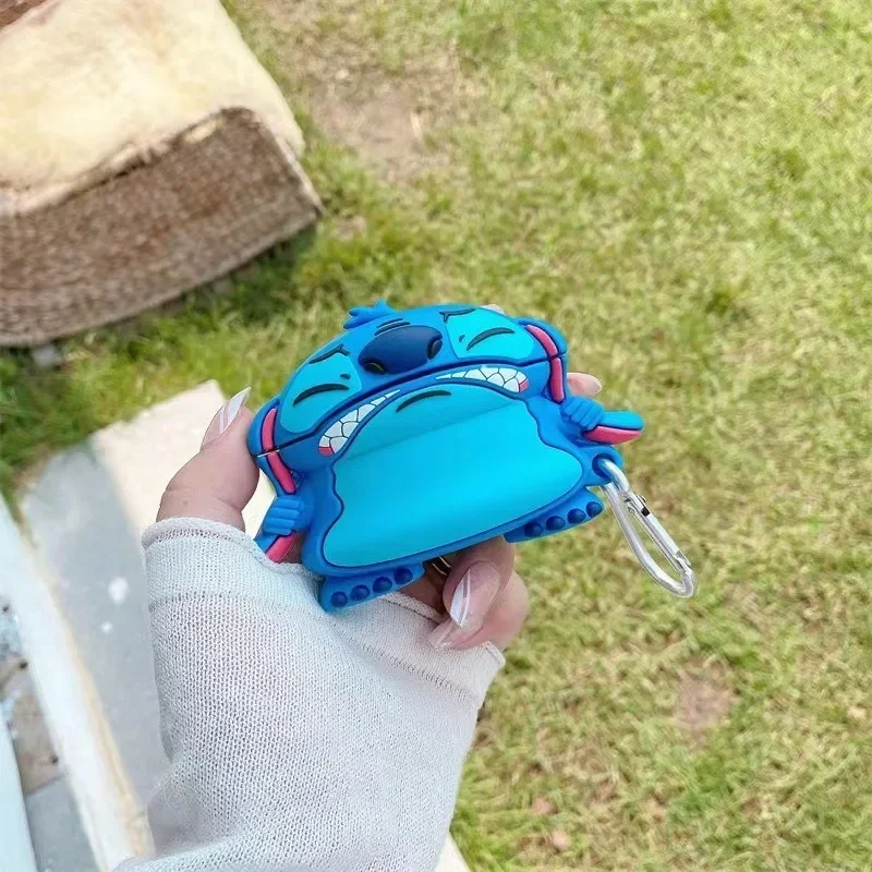 Disney Stitch 3D чехол для Apple AirPods 1 2 3 Pro мультяшный силиконовый наушников Bluetooth с крючком