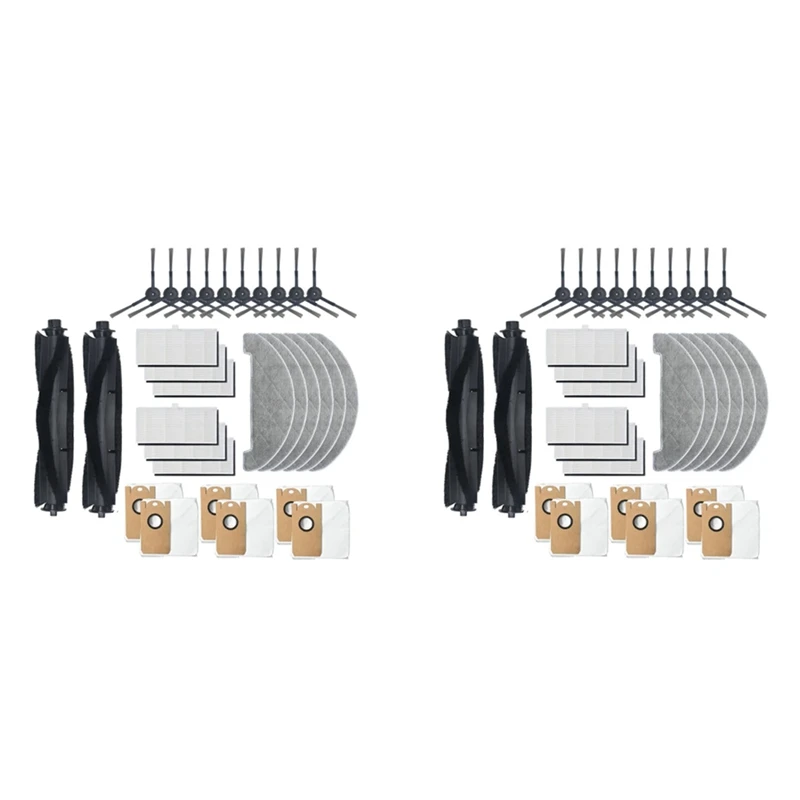 

2 набора, основная и боковая щетки, Hepa-фильтр, мешки для пыли, Швабра, ткань для XIAOMI VIOMI S9, аксессуары для робота-пылесоса