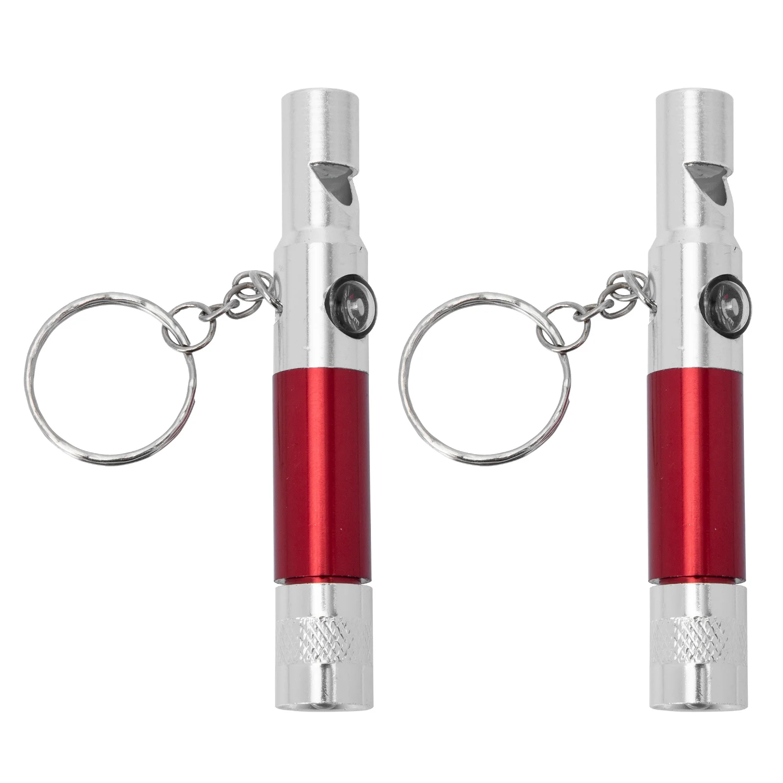 

2 Pcs Keychain Men Fishing Small Compass Foot Camping Tool Whistle Emergency Survival Aluminum Alloy Man