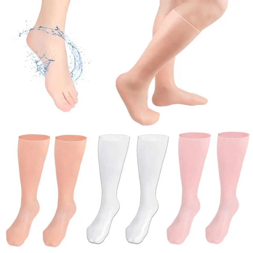 

Anti Cracking Spa Home Soft Silicone Feet Care Socks Foot Spa Pedicure Socks Long Silicone Socks Moisturizing Socks
