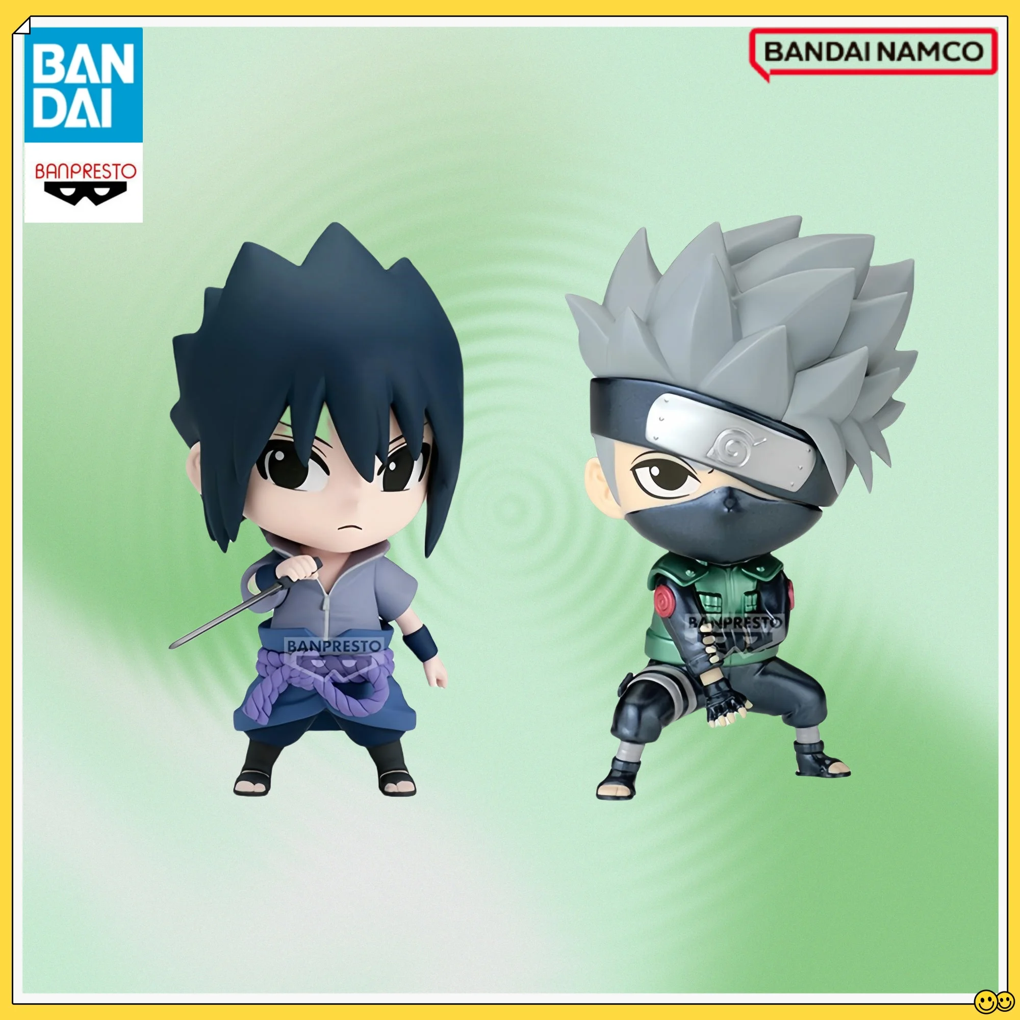 Фото Banpresto Naruto Shippuden Чиби Учиха Саске и Хатаке Какаши 10 см Готовая модель игрушки Коллекционный подарок Bandai на складе №3