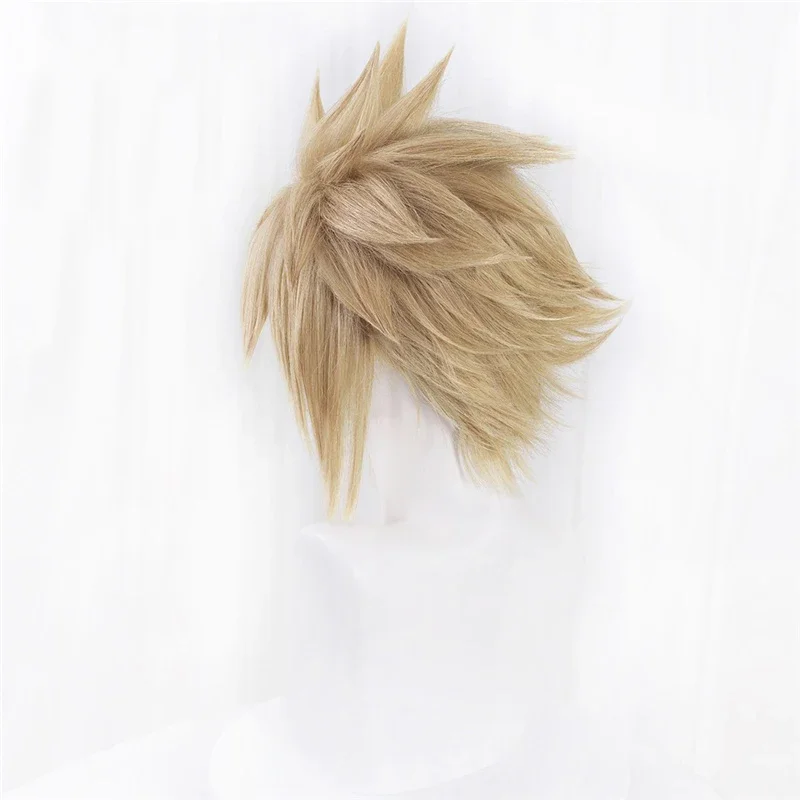 Парик для косплея облако термостойкие синтетические волосы из короткой льняной