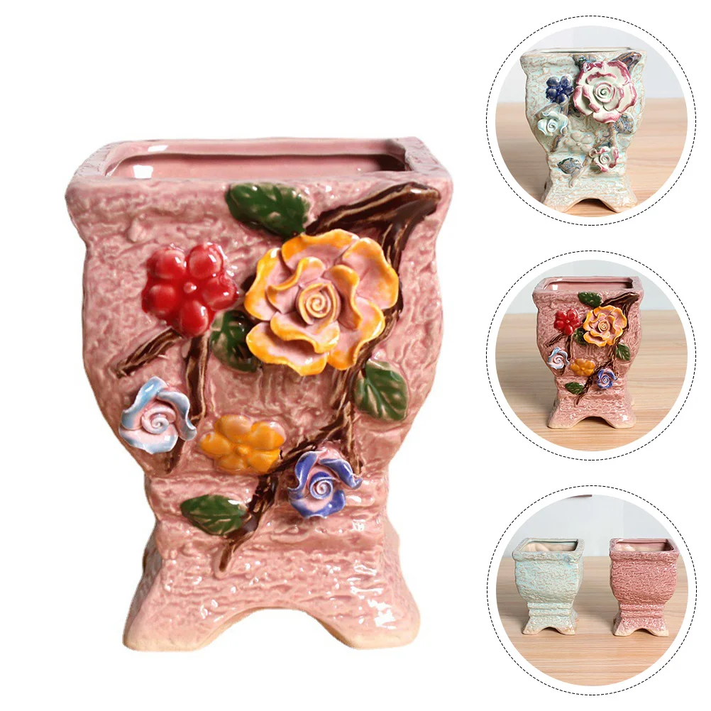 

Ceramics Craft Flowerpot DIY Adornment Home Flowerpot Ceramic Flowerpot Ceramics Craft Flower Plant Pot