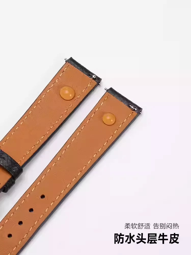 Фото Кожаный ремешок для часов подходит для Hermes, быстросъемный оригинальный ремешок с пряжкой, высококачественный женский ремешок для часов из натуральной кожи, браслет №4