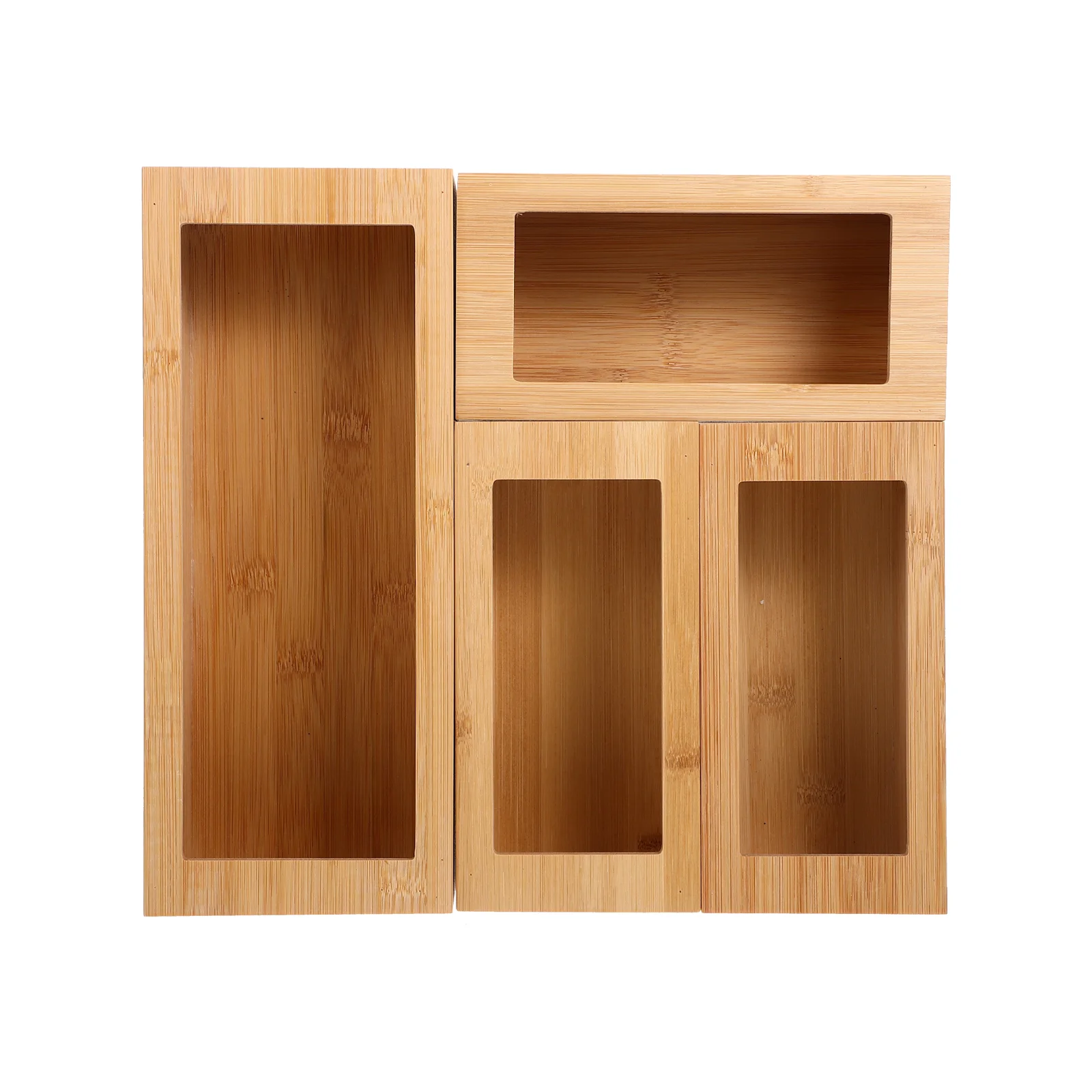 

Bag Dispenser Organizer Holder Storage Food Baggie Bags Wood Snack Box Sandwich Plastic Drawer Baggies Kitchen Holders