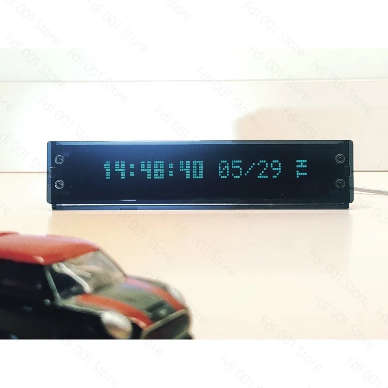 Фото Настольные часы VFD с цифровым LED-дисплеем, вакуумно-флуоресцентным экраном и Wi-Fi-управлением №4