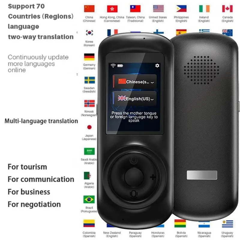 Smart T2S Portable Instant Voice Translator Support 70 Countries Language Two-way Translation Multi-Language Translator Voice