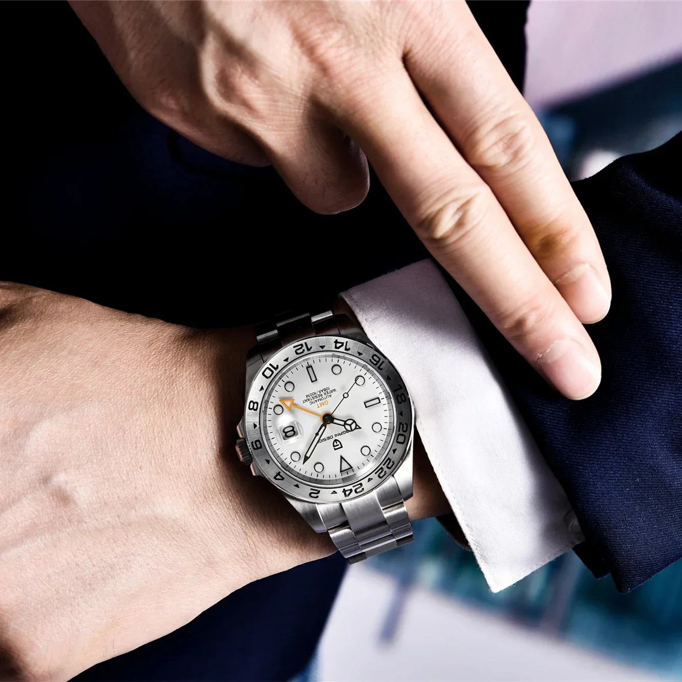 PAGANI DESIGN GMT 2021 автоматические мужские механические часы из нержавеющей стали