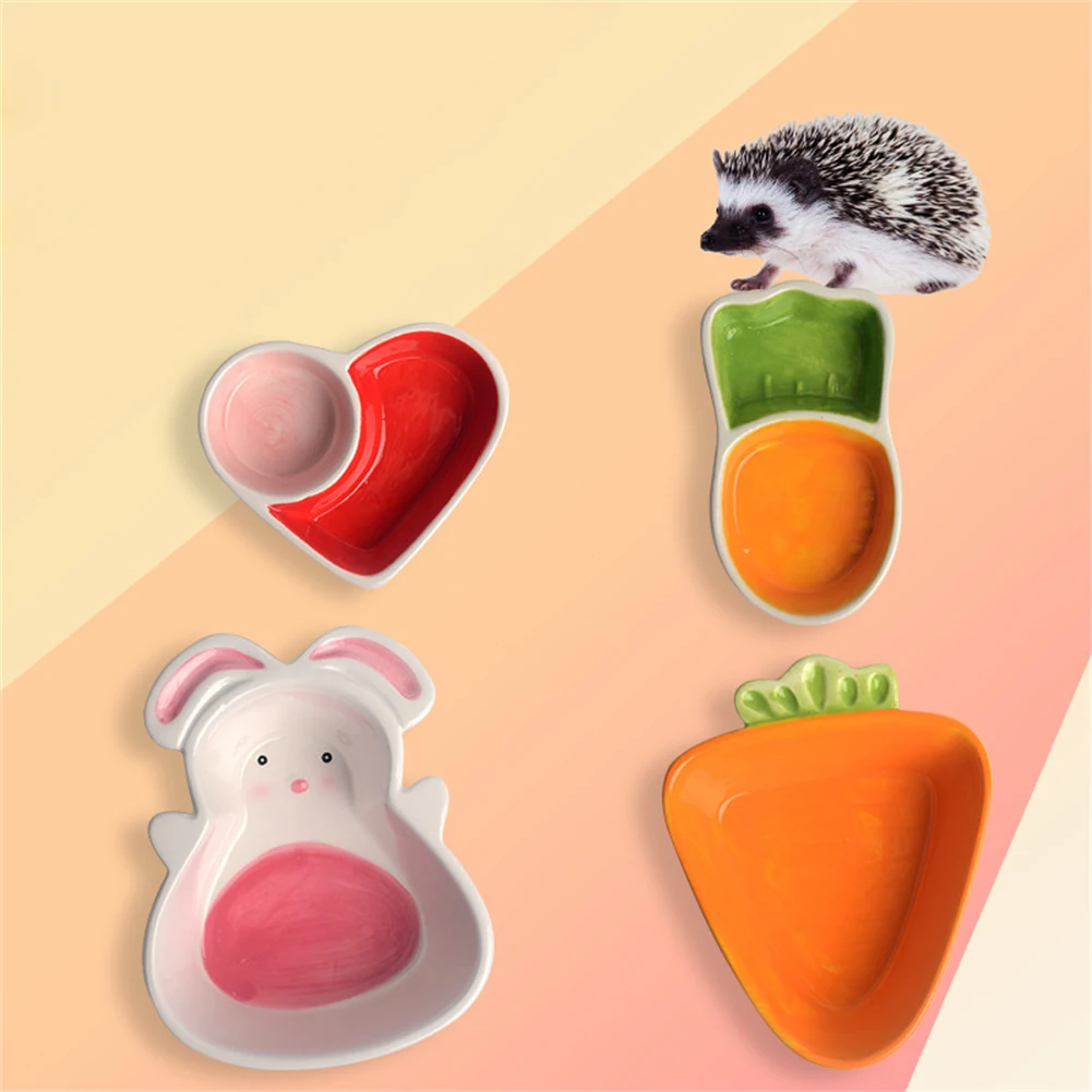 

Cute Cat Puppy Ceramic Bowl Pet Feeding Drinking Bowls Hamster Guinea Pig Gerbil Hedgehog Food Water Dishes Creative Pets Feeder