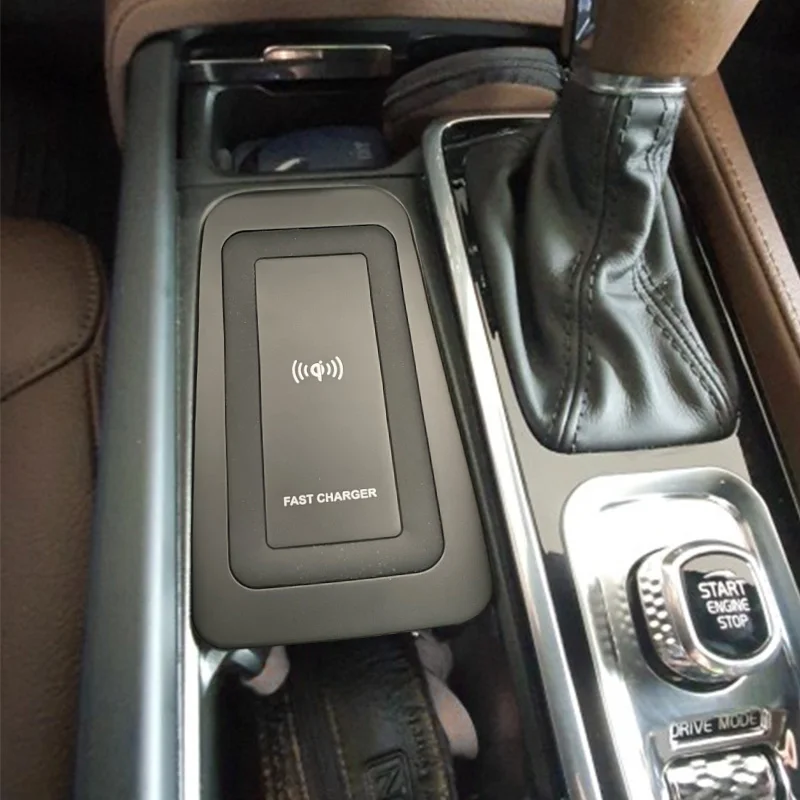 car qi wireless charger phone charger charging plate phone holder accessories for volvo xc90 s90 v90 xc60 v60 s60 free global shipping