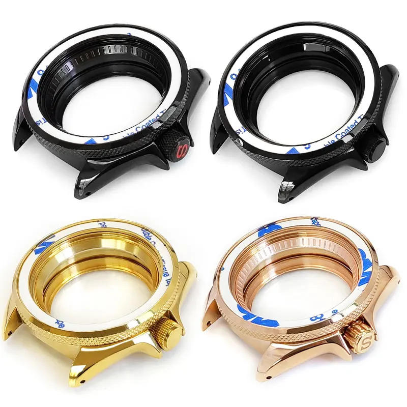 

3 crown position Stainless Steel Shiny Watch Case For Seiko SKX007/009 Nh35 7S26 Movement Watch Part