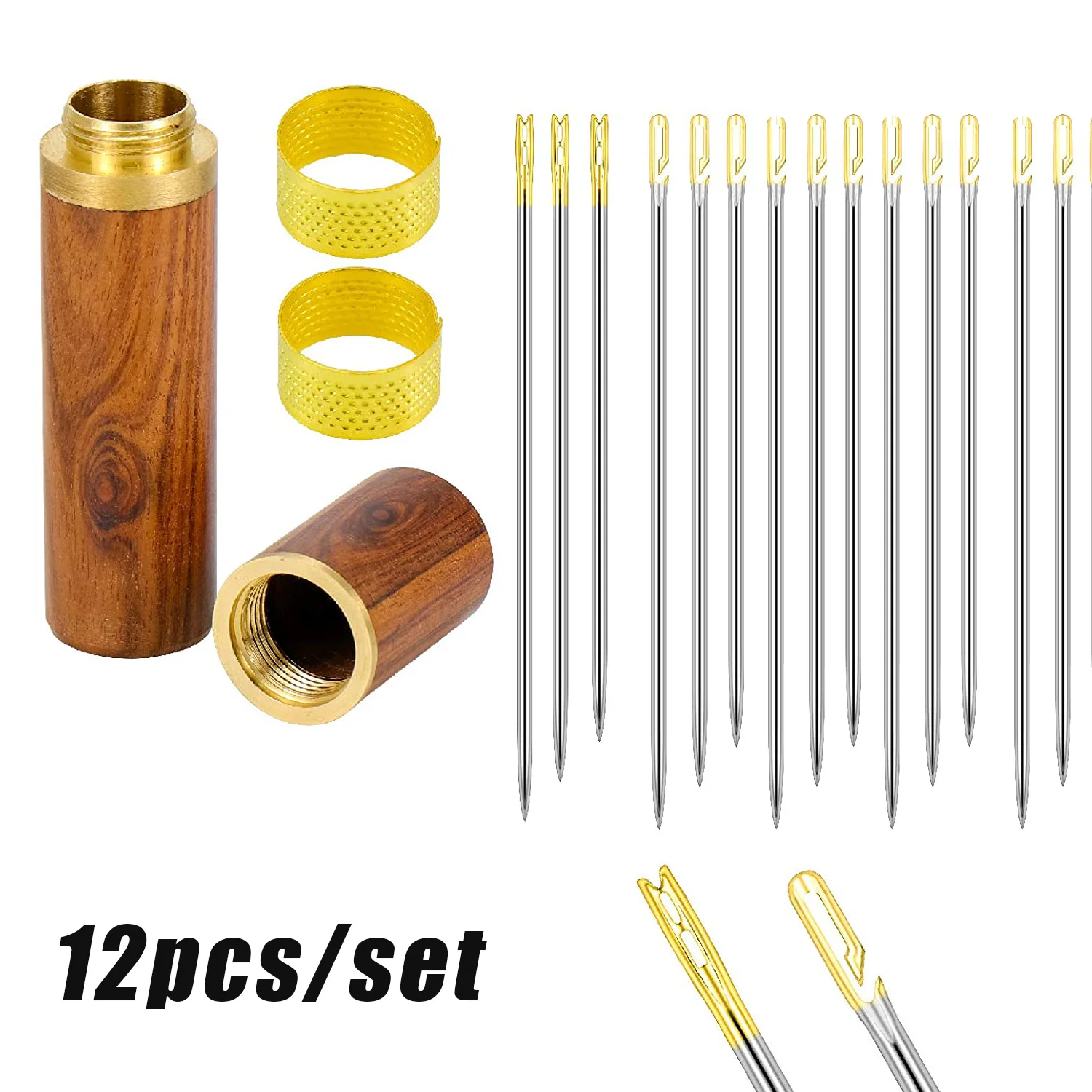 

12 шт., автоматические Швейные иглы для резьбы из нержавеющей стали