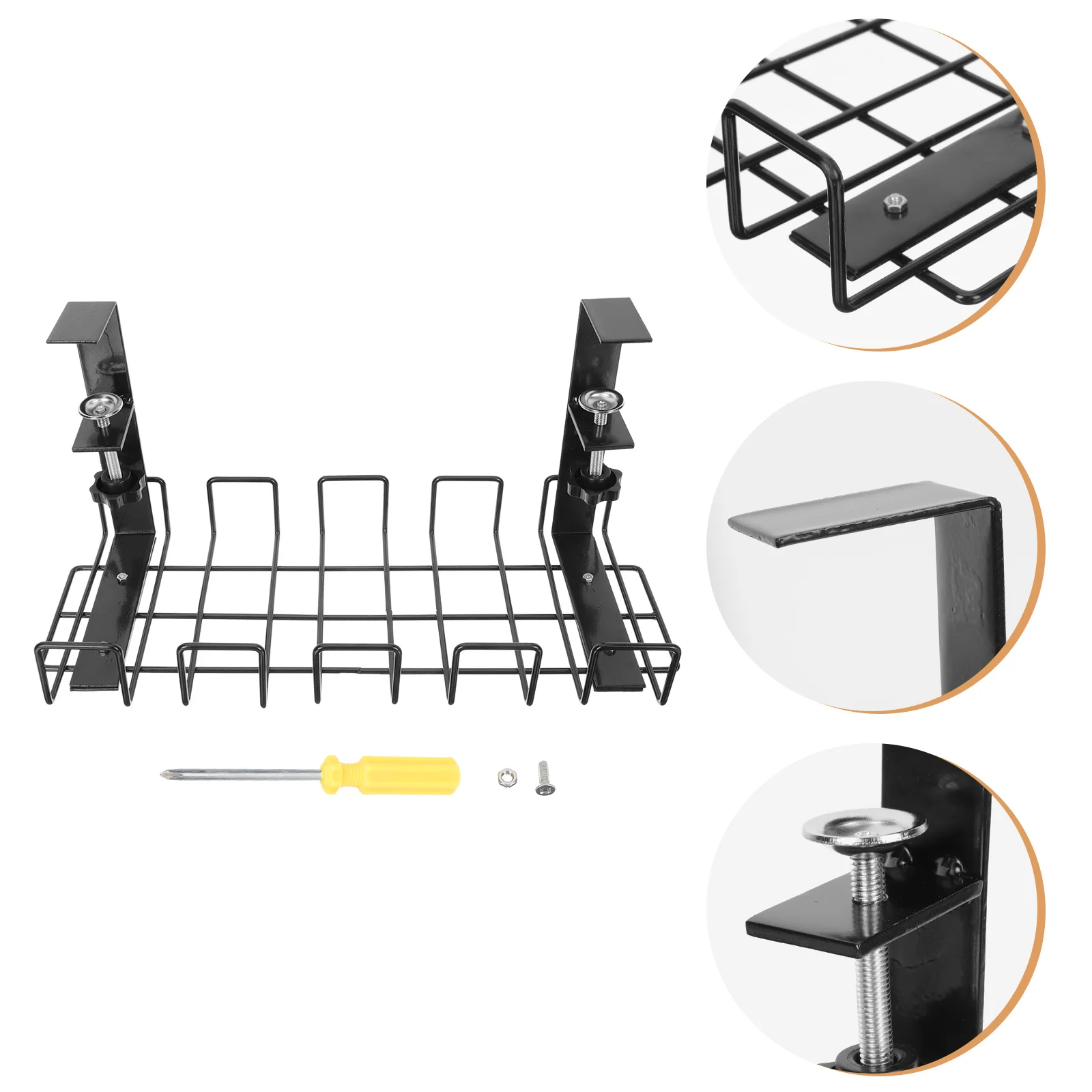 

Cable Desk Wire Basket Tray Organizer Management Household Rack Storage Stand Cord Bracket Holder Cords Power Strip Table