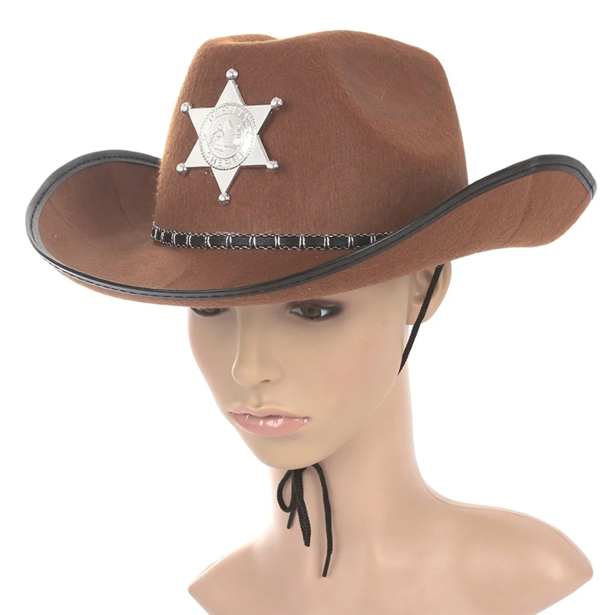 

Boy Summer Outfits Western Sheriff Hat Felt Aldult Brown Men Women