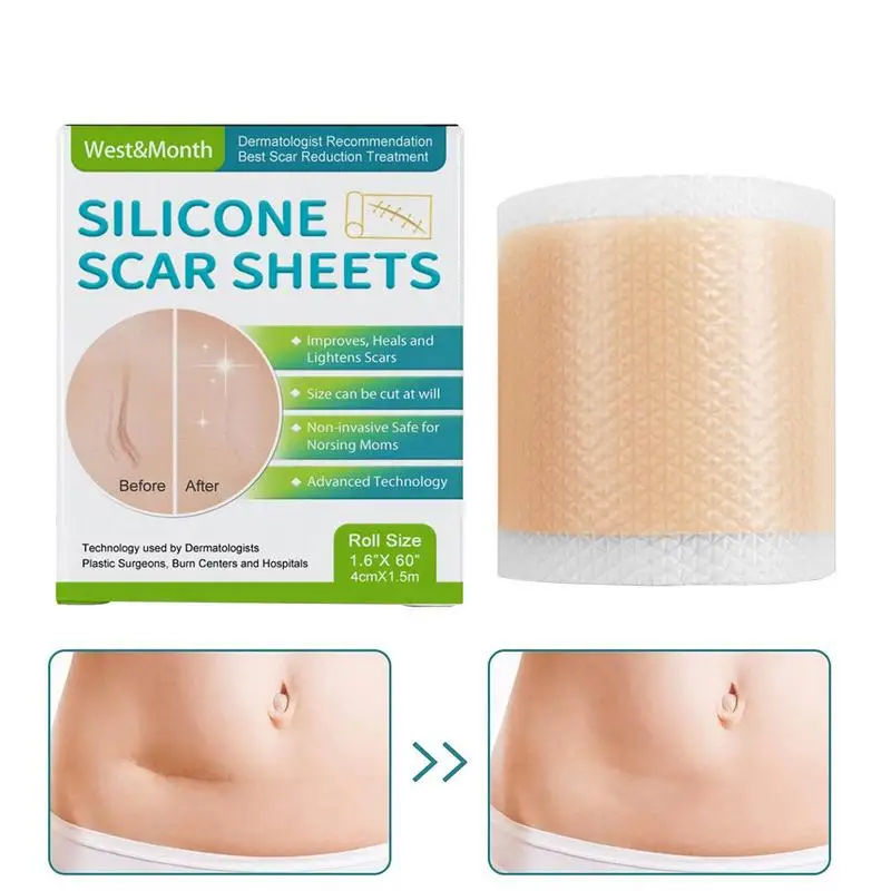 

Silicone Scar Removal Adhesive Scar Tape Roll Reusable Scar Strips For Scar Reducing Scar Care Supplies For Burn Tummy Tuck