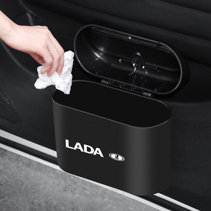 

Car Accessory Car Trash Can Hanging Abs Square Pressing Type Trash Bin Storage Box For Lada Niva Vesta Granta 2106 2107 Vaz Etc.