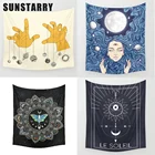 Гобелен в стиле бохо Для Таро, настенный Подвесной Настенный Гобелен в виде Луны, волшебный ручной Настенный декор для спальни