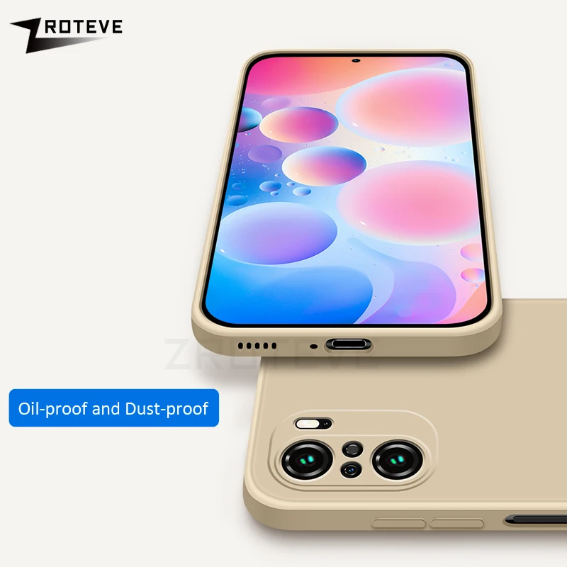 ZROTEVE Square Liquid Silicone Soft Cover For Xiaomi Poco F3 X3 NFC F4 GT M5 M5s C40 Xiomi Pocophone F2 M4 X4 Pro 5G Phone Case