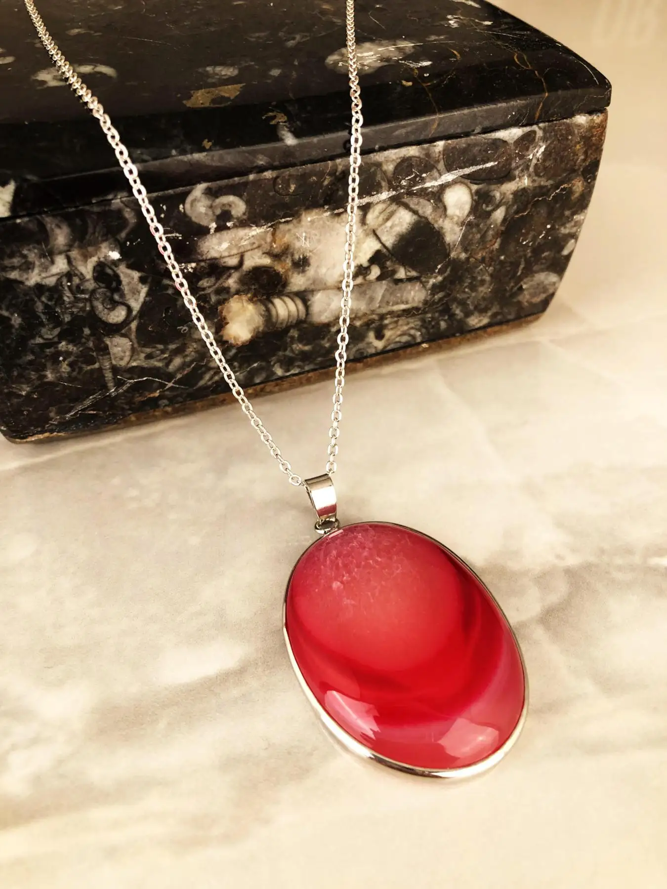 

Natural stone Women 'S Agate Stone Necklace Ahl56