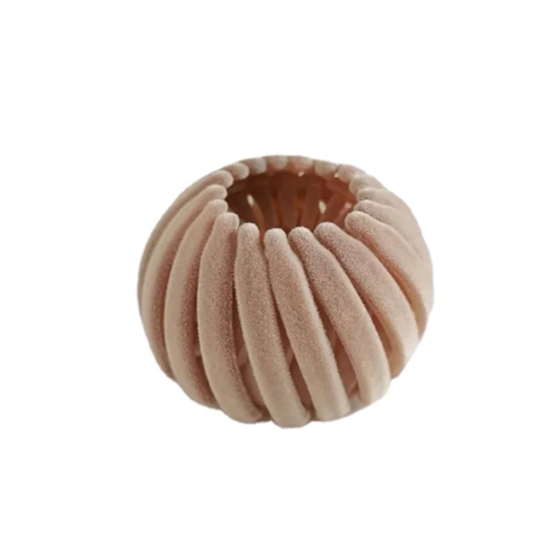 

Ins bird's nest hairpin ball head with high ponytail bud head velvet bird's nest fixed hair ring