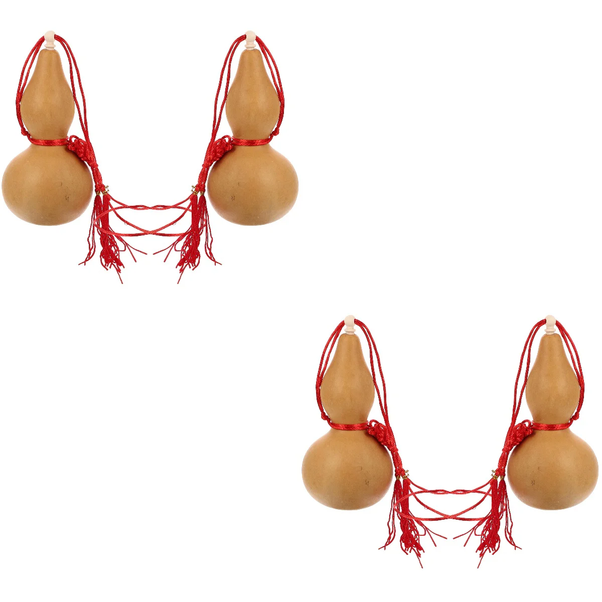 

4 Pcs Gourd Pendant Key Chain Decor Natural Decoration Calabash Ornaments Hanging