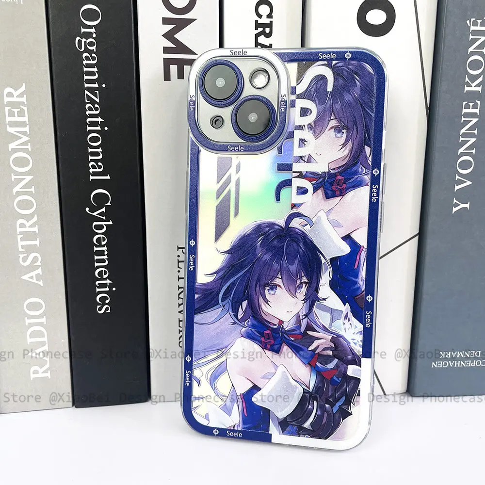 

Honkai Star Rail SEELE Angle Eyes Phone Case for Iphone 14 13 12 11 Pro Max Mini Xs X XR 7 8 Plus Se 2022 Laser Clear Cover