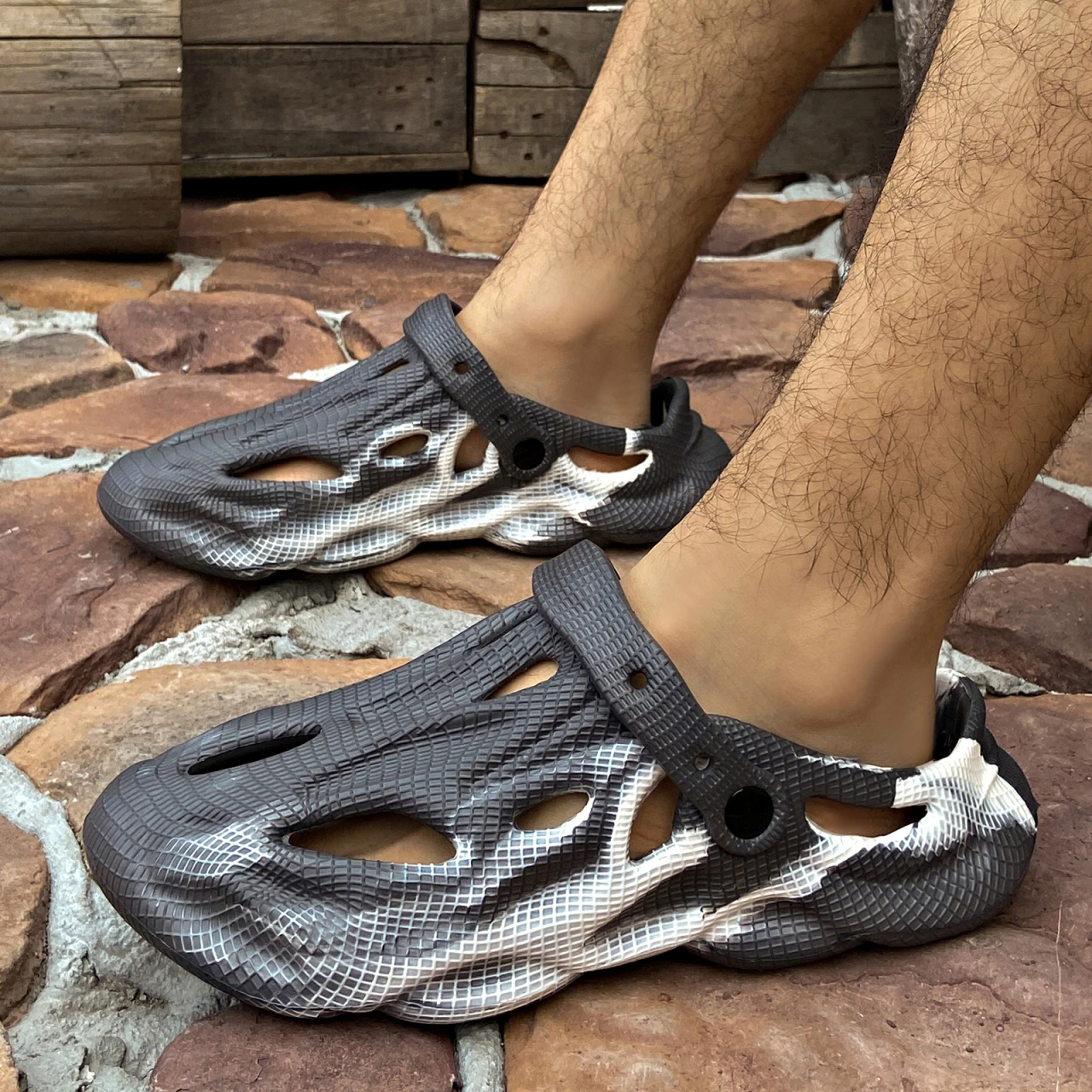 Шлепанцы мужские из ЭВА удобные сандалии на платформе пляжные шлепанцы