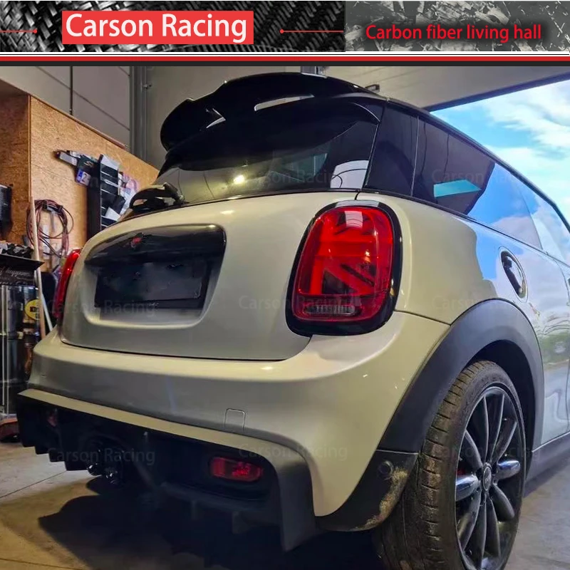 Для Mini Cooper S F55 F56 F57 влажный задний диффузор из углеродного волокна с тормозным