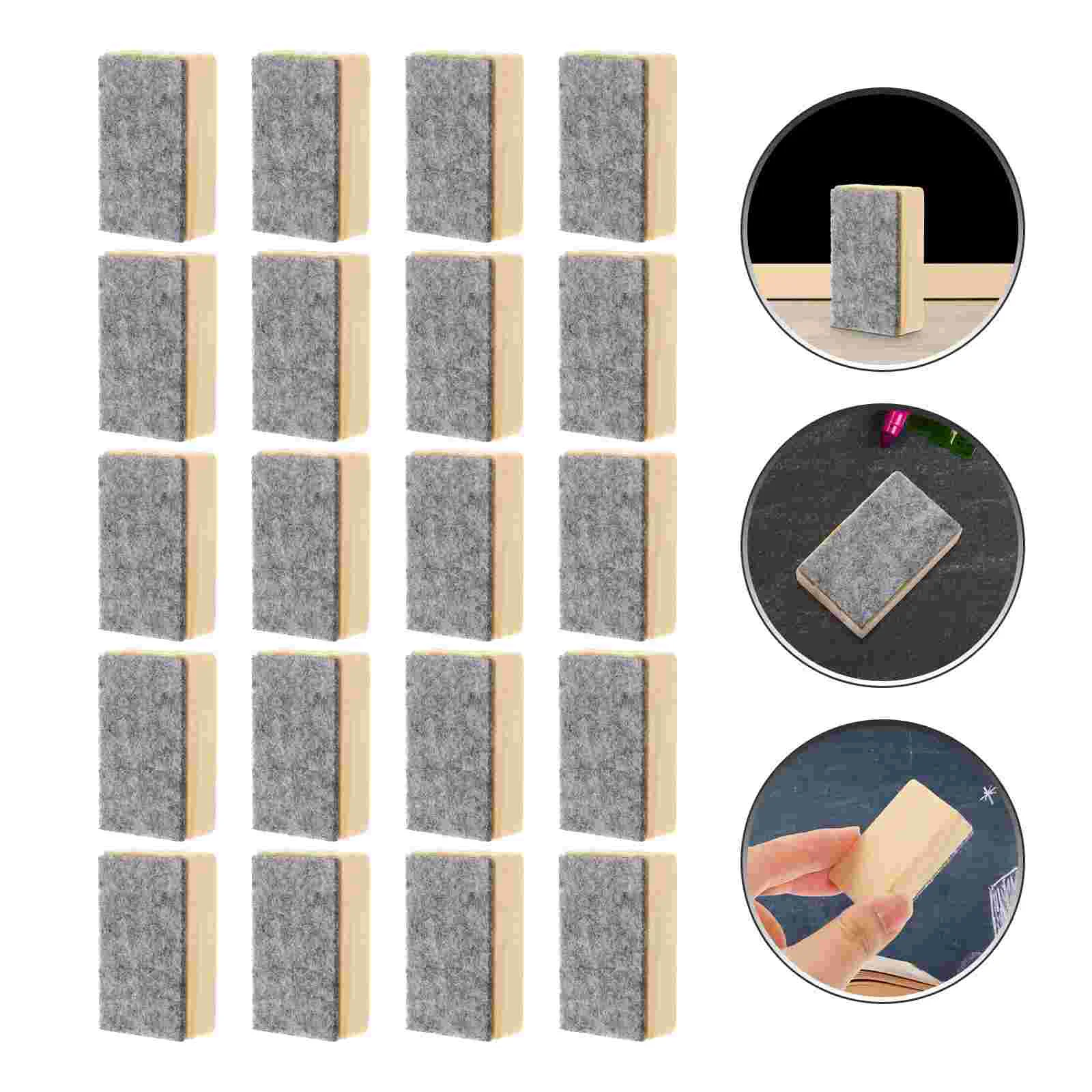 

Eraser Chalkboard Blackboard Wiper Chalk Dry Erasers Cleaner Felt Erase Board Wipe Wall Cleansers Pad Wooden Small Pen School