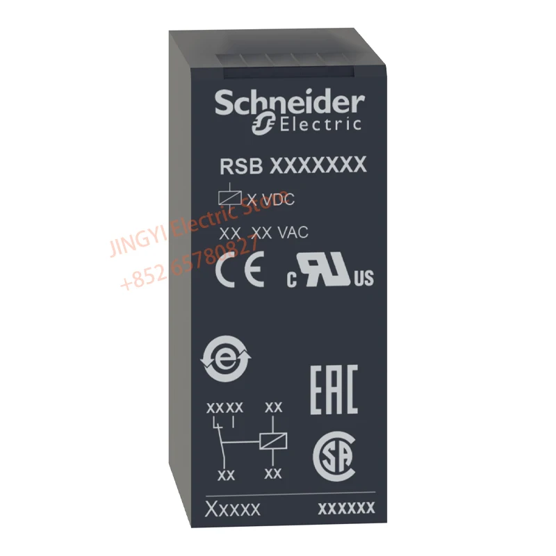 

Schneider Оригинальное маленькое реле RSB2A080M7, 2 C/O — 220 В переменного тока — 8 А, промежуточное реле типа разъема RSB — без тестовой кнопки 2НО + 2NC