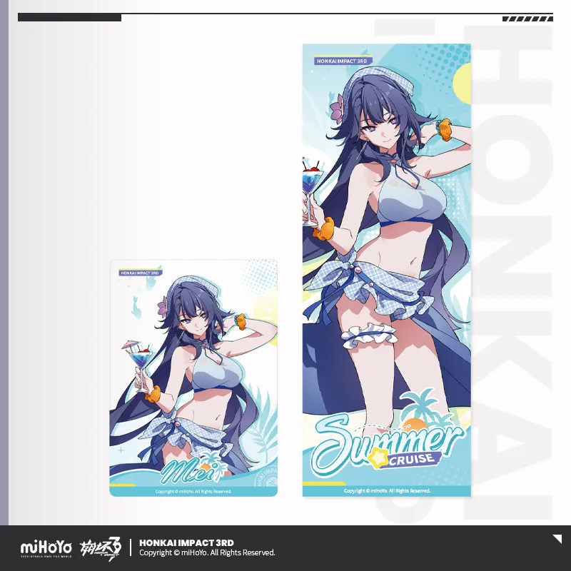 Фото Официальный оригинальный набор прозрачных карточек-билетов Honkai Impact 3 с Кианой Касланой, фигурки для косплея, подарок на день рождения, Хэллоуин №4