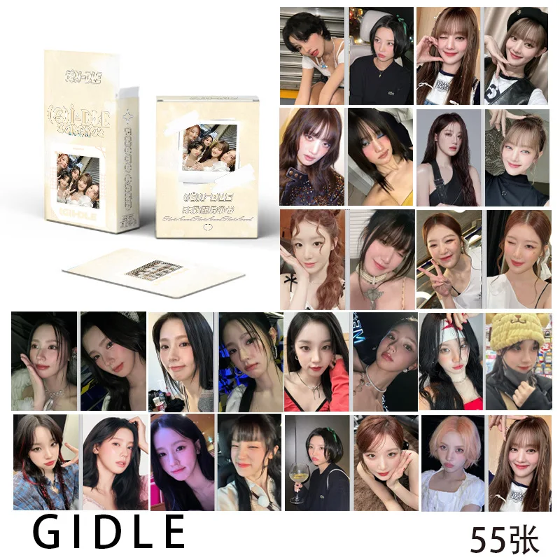 55 шт./компл. (G)I-DLE Idol Girl Group новая серия HD печать лазерные ломо-карты Минни СоYeon MiYeon