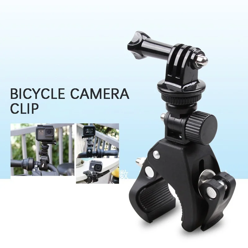 

High Quality Rotatable Bike Bicycle Motorcycle Handlebar Handle Clamp Bar Camera Mount Tripod Adapter For Gopro Hero 9 8 7 6 5