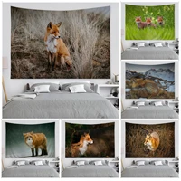 wild fox hippie wall hanging tapestries wall hanging decoration household japanese tapestry